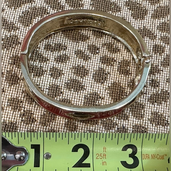 New Fornash ‘Gameday Chic’ Red Bangle Clamper Bracelet w Raised Gold Footballs - Picture 6 of 14